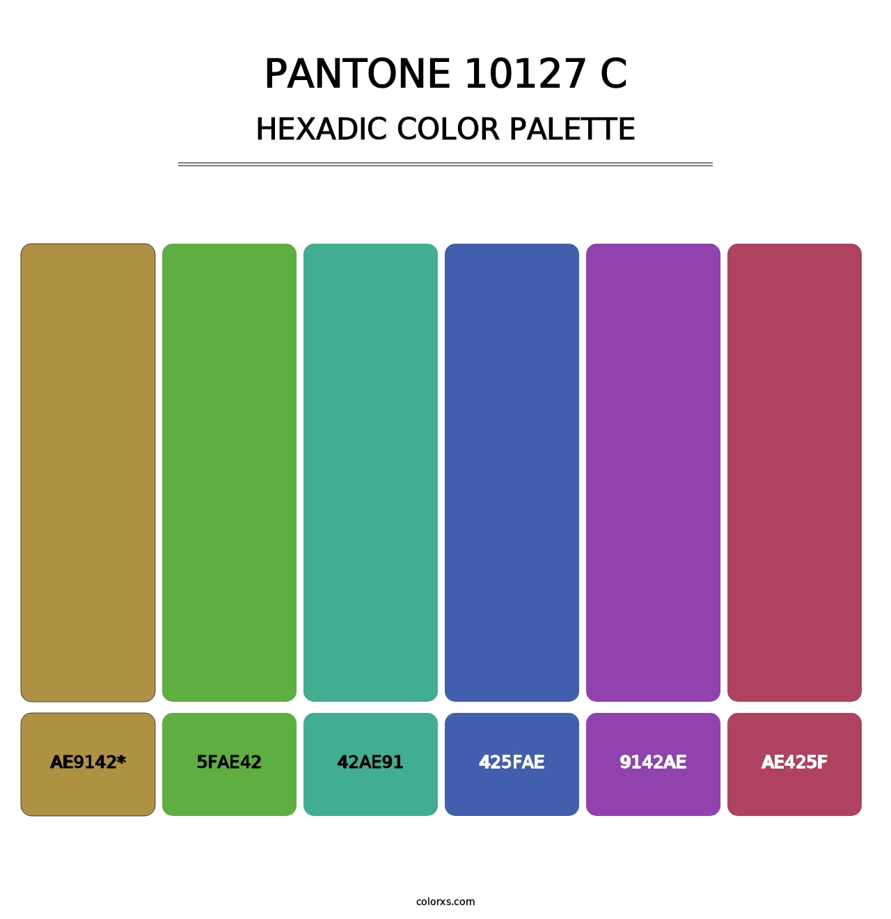 PANTONE 10127 C - Hexadic Color Palette