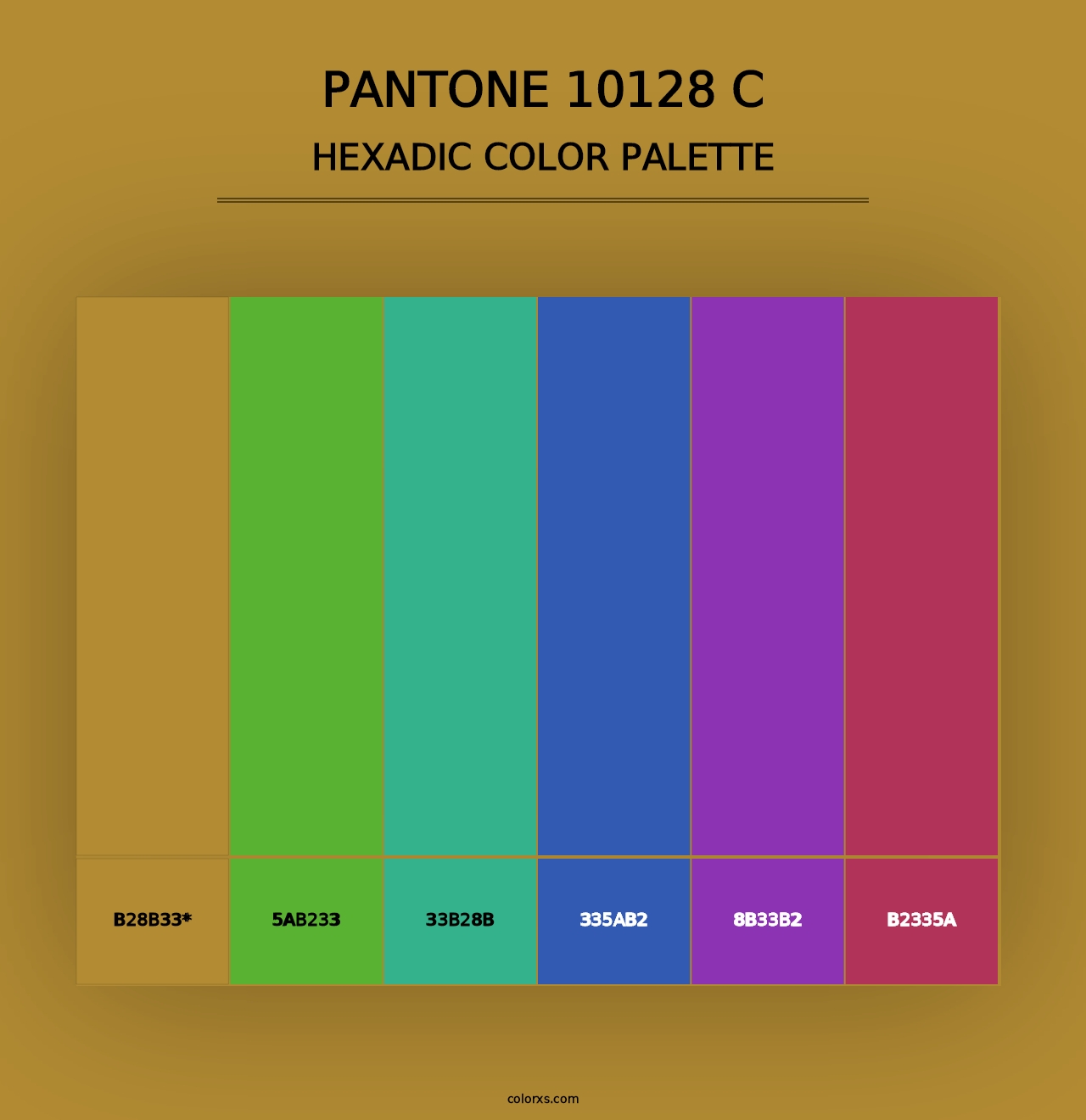 PANTONE 10128 C - Hexadic Color Palette