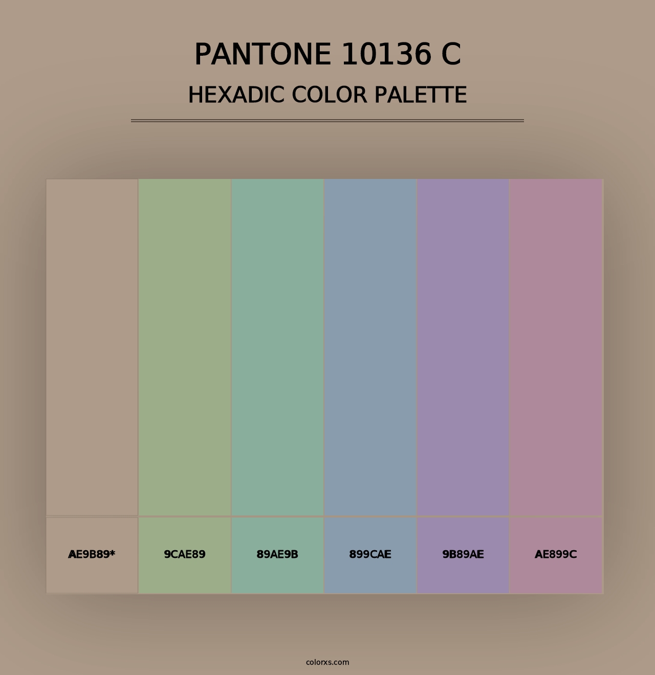 PANTONE 10136 C - Hexadic Color Palette