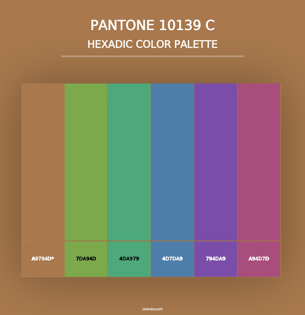 PANTONE 10139 C - Hexadic Color Palette