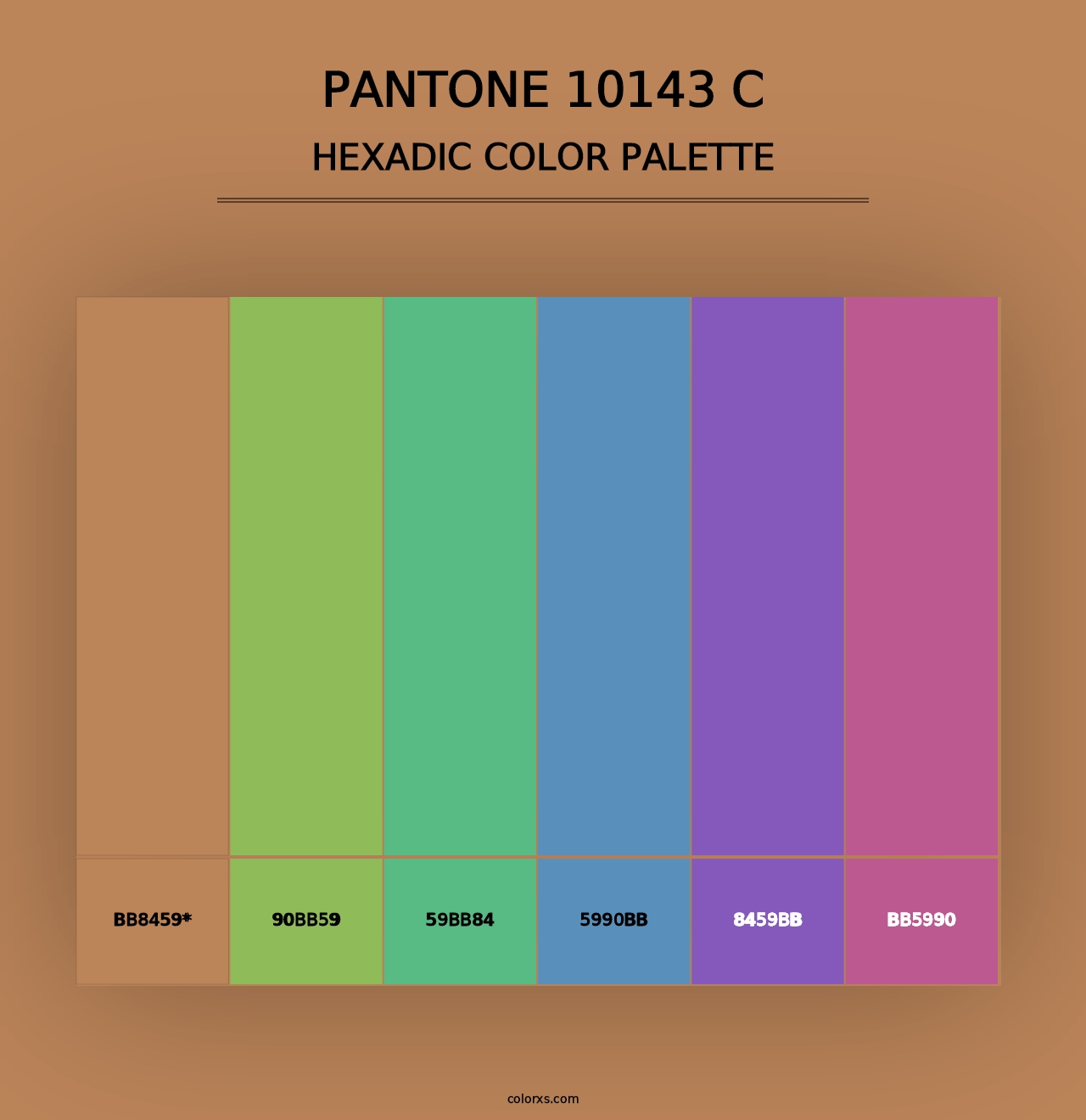 PANTONE 10143 C - Hexadic Color Palette