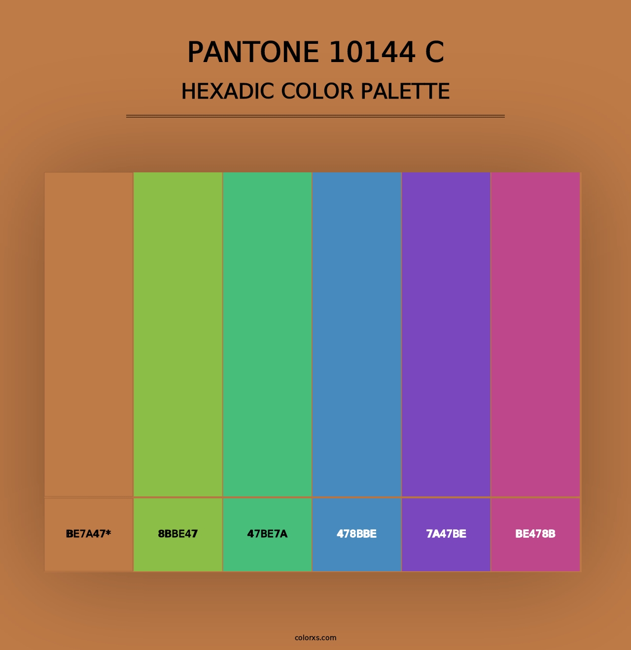 PANTONE 10144 C - Hexadic Color Palette