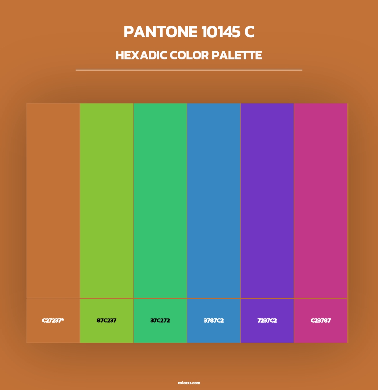 PANTONE 10145 C - Hexadic Color Palette