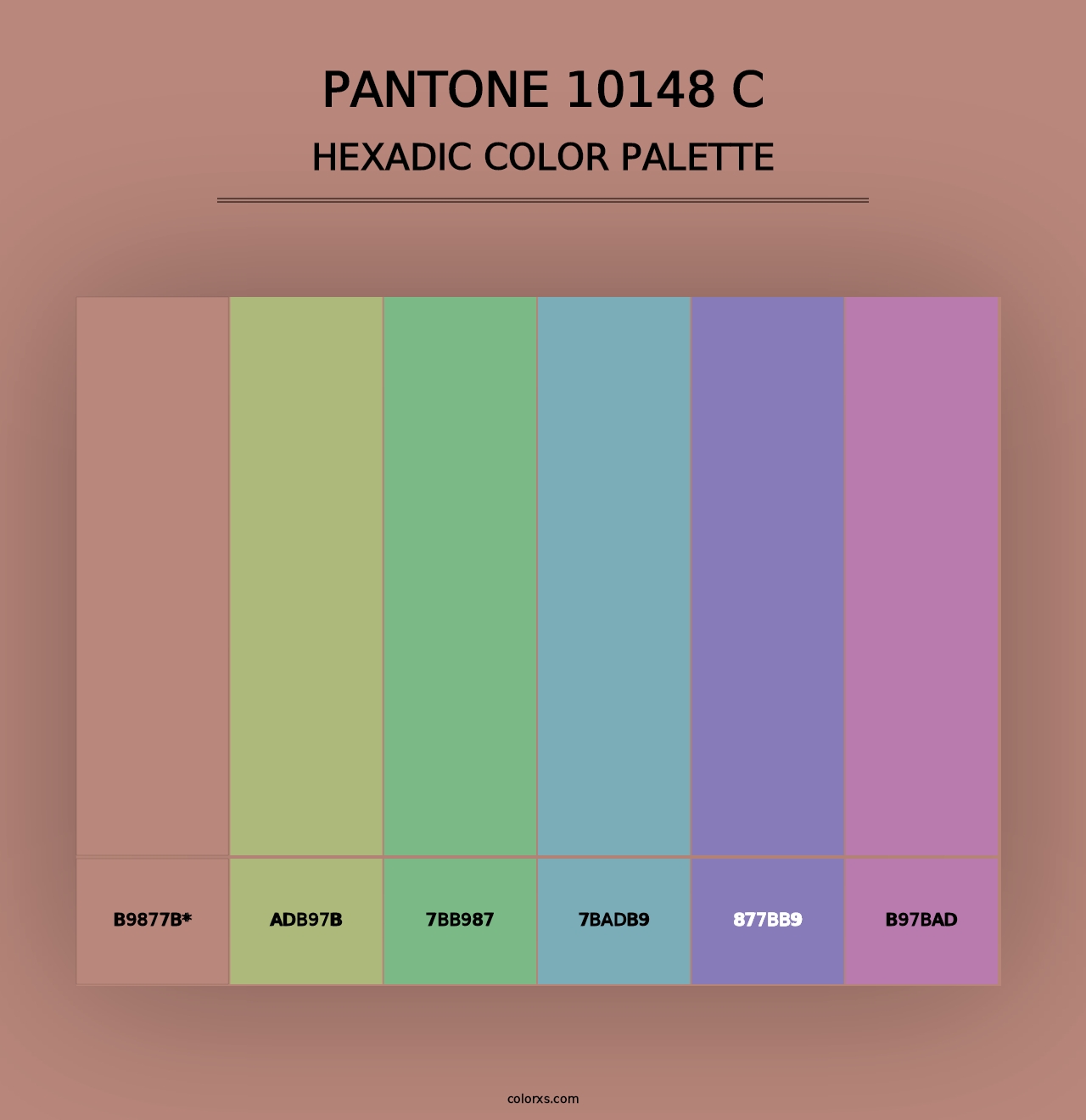 PANTONE 10148 C - Hexadic Color Palette