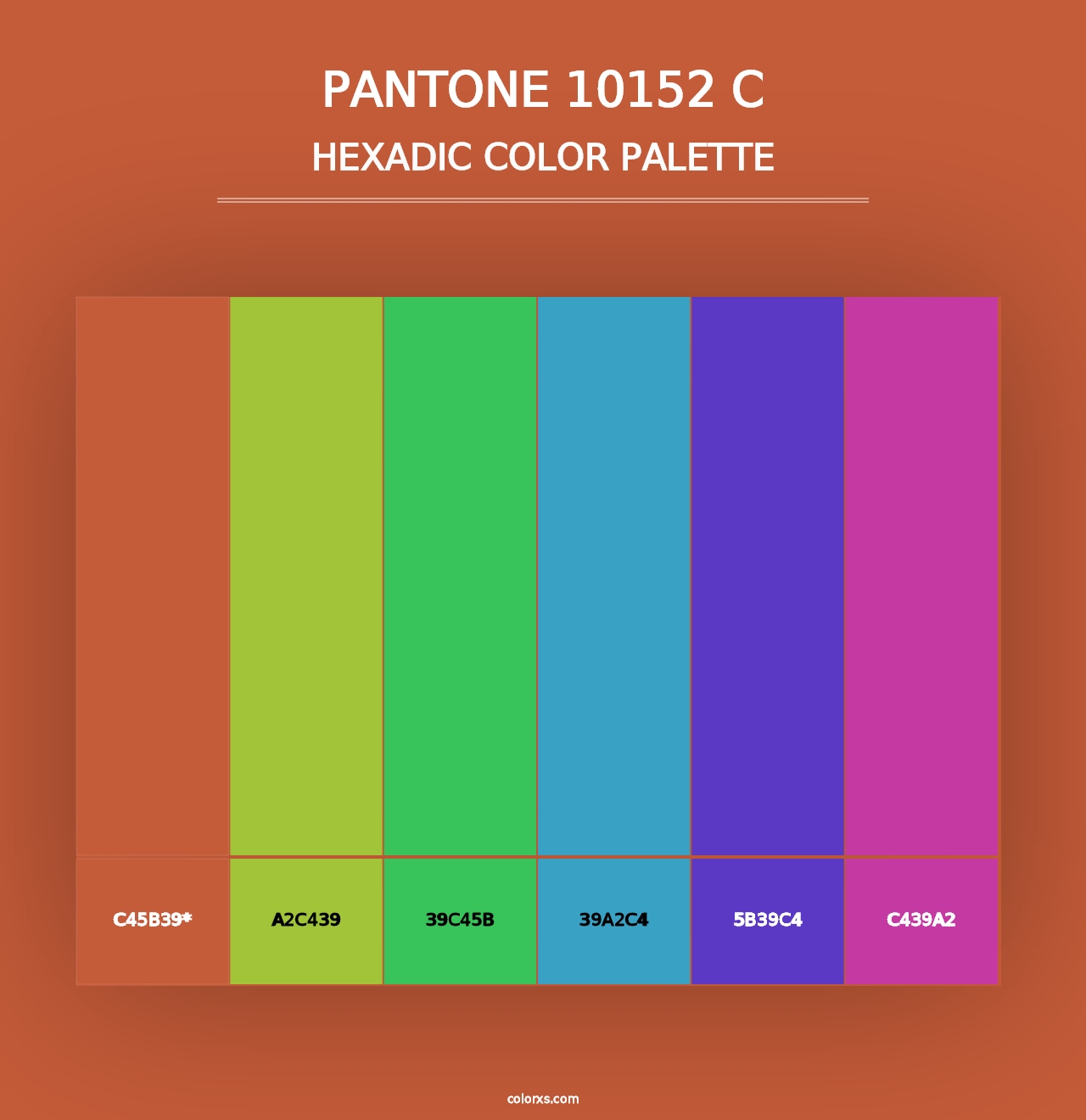 PANTONE 10152 C - Hexadic Color Palette