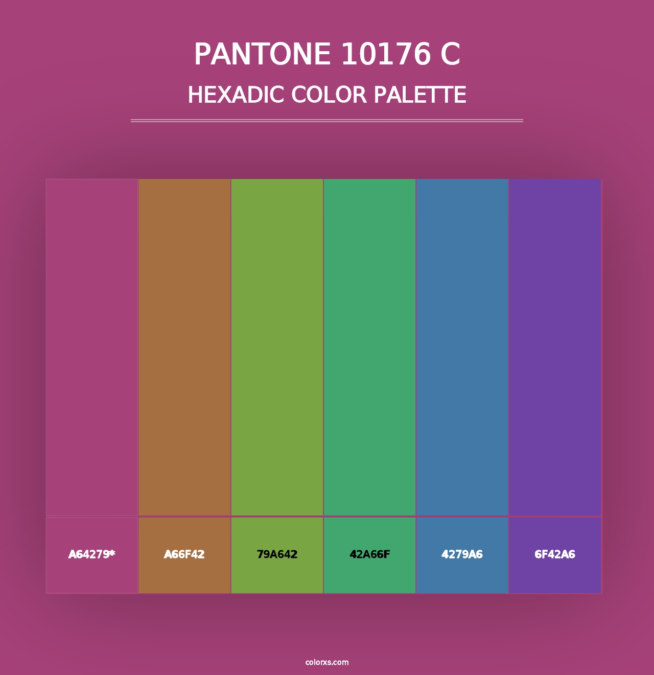 PANTONE 10176 C - Hexadic Color Palette