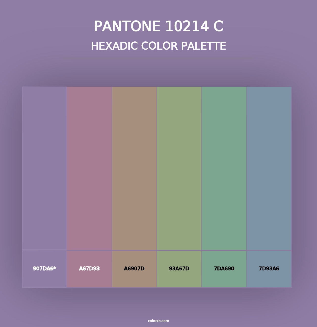 PANTONE 10214 C - Hexadic Color Palette