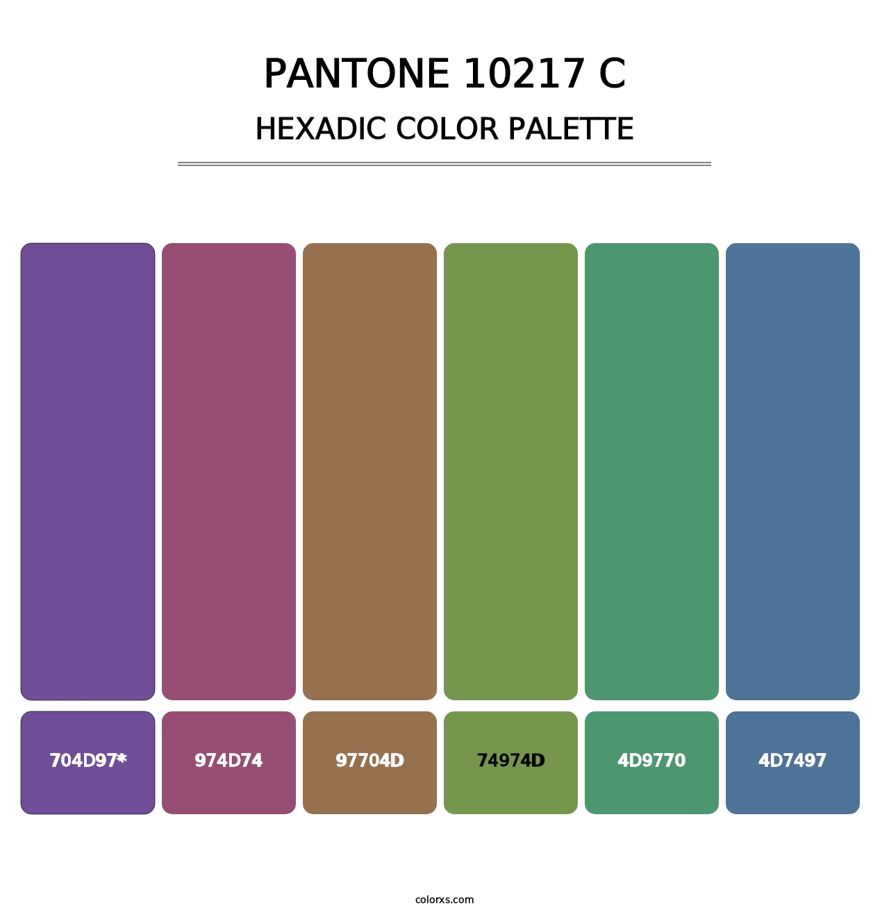PANTONE 10217 C - Hexadic Color Palette
