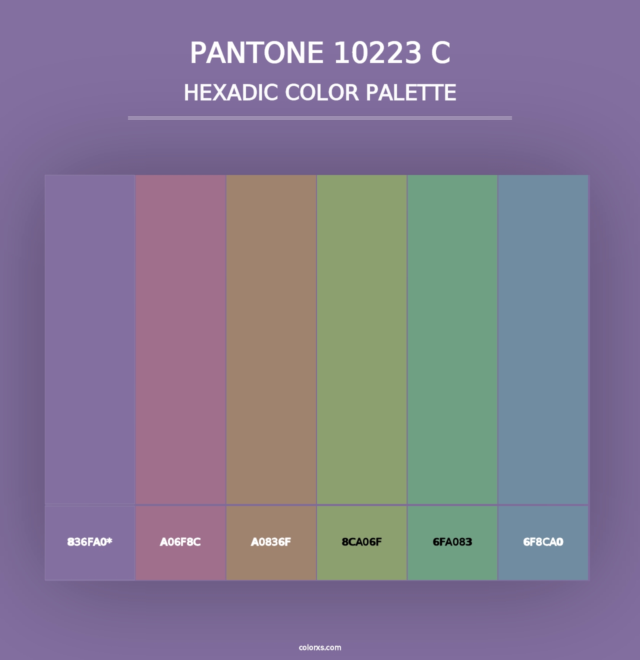 PANTONE 10223 C - Hexadic Color Palette