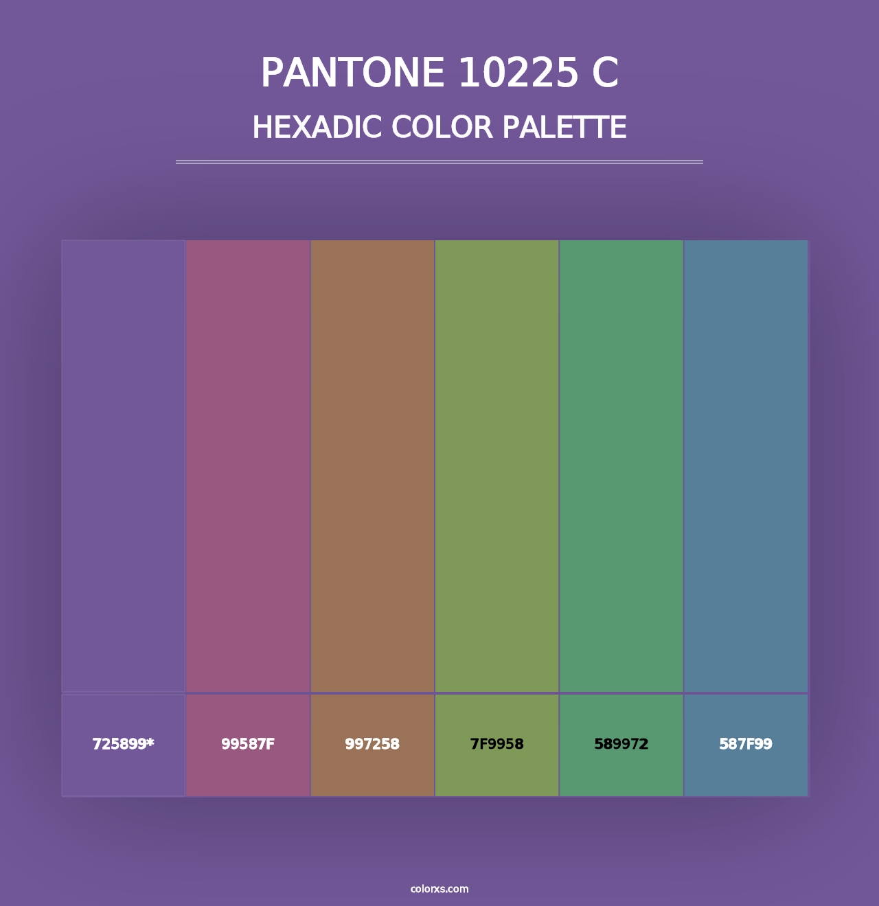 PANTONE 10225 C - Hexadic Color Palette