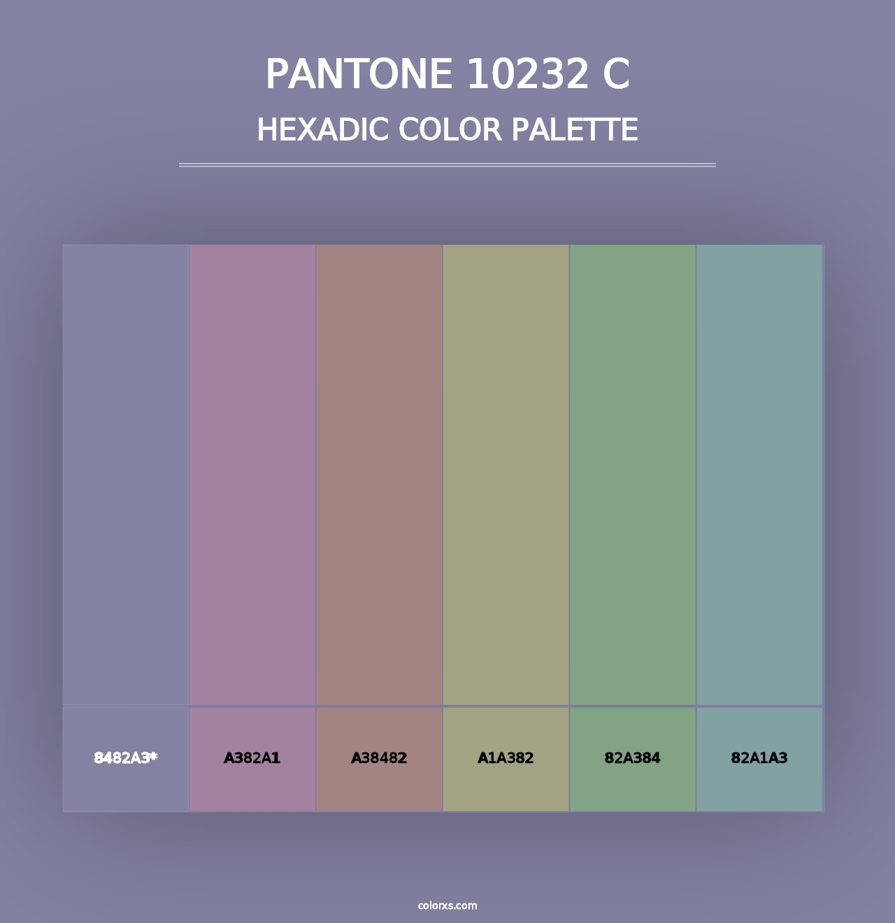 PANTONE 10232 C - Hexadic Color Palette