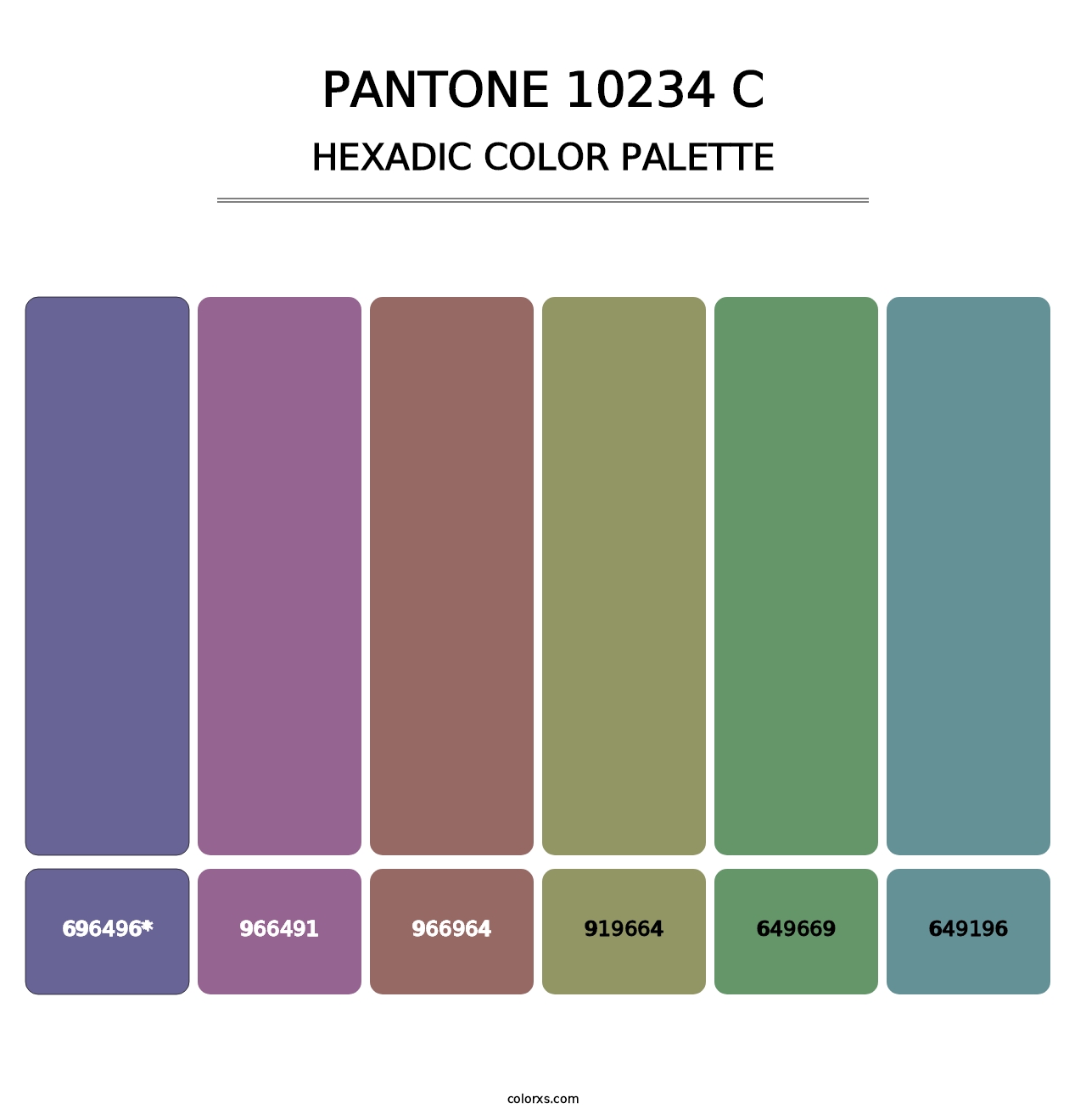 PANTONE 10234 C - Hexadic Color Palette