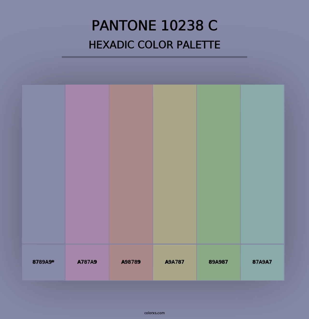 PANTONE 10238 C - Hexadic Color Palette