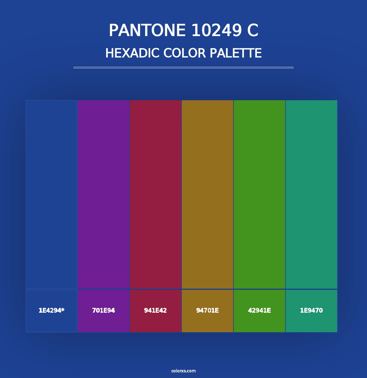 PANTONE 10249 C - Hexadic Color Palette