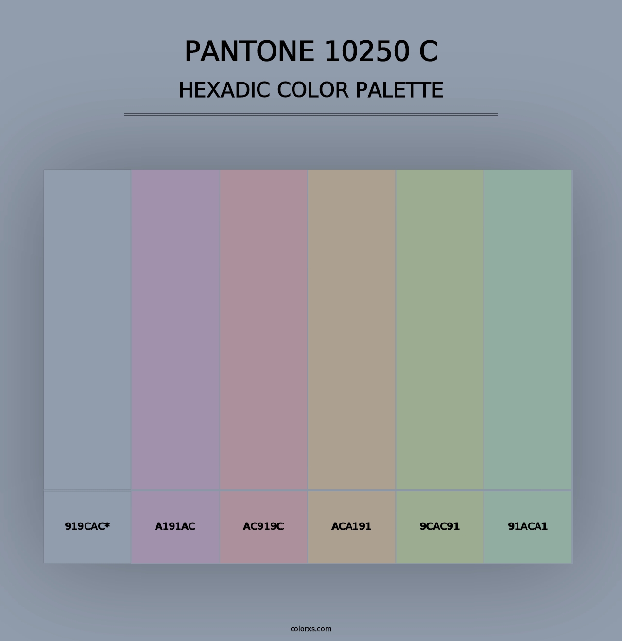 PANTONE 10250 C - Hexadic Color Palette