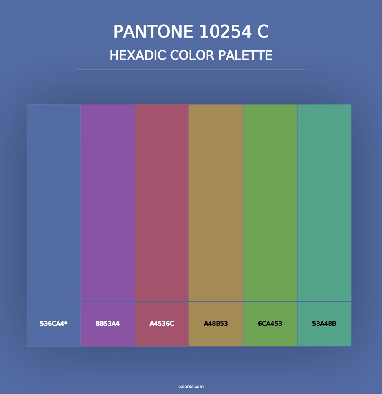 PANTONE 10254 C - Hexadic Color Palette