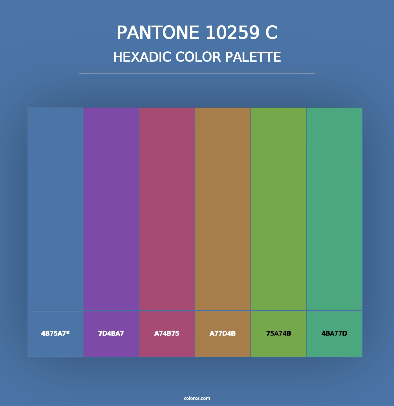 PANTONE 10259 C - Hexadic Color Palette