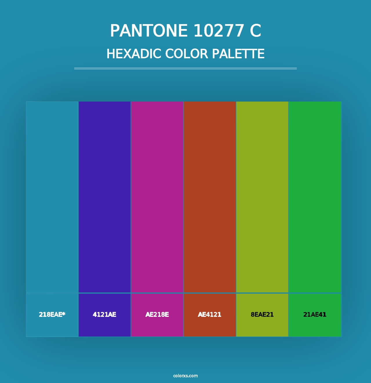 PANTONE 10277 C - Hexadic Color Palette