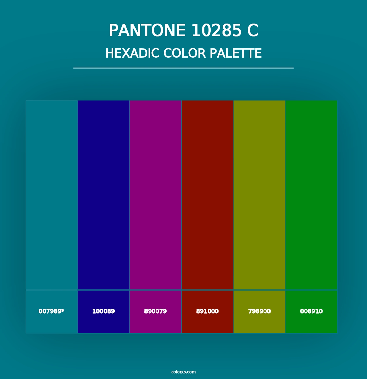 PANTONE 10285 C - Hexadic Color Palette