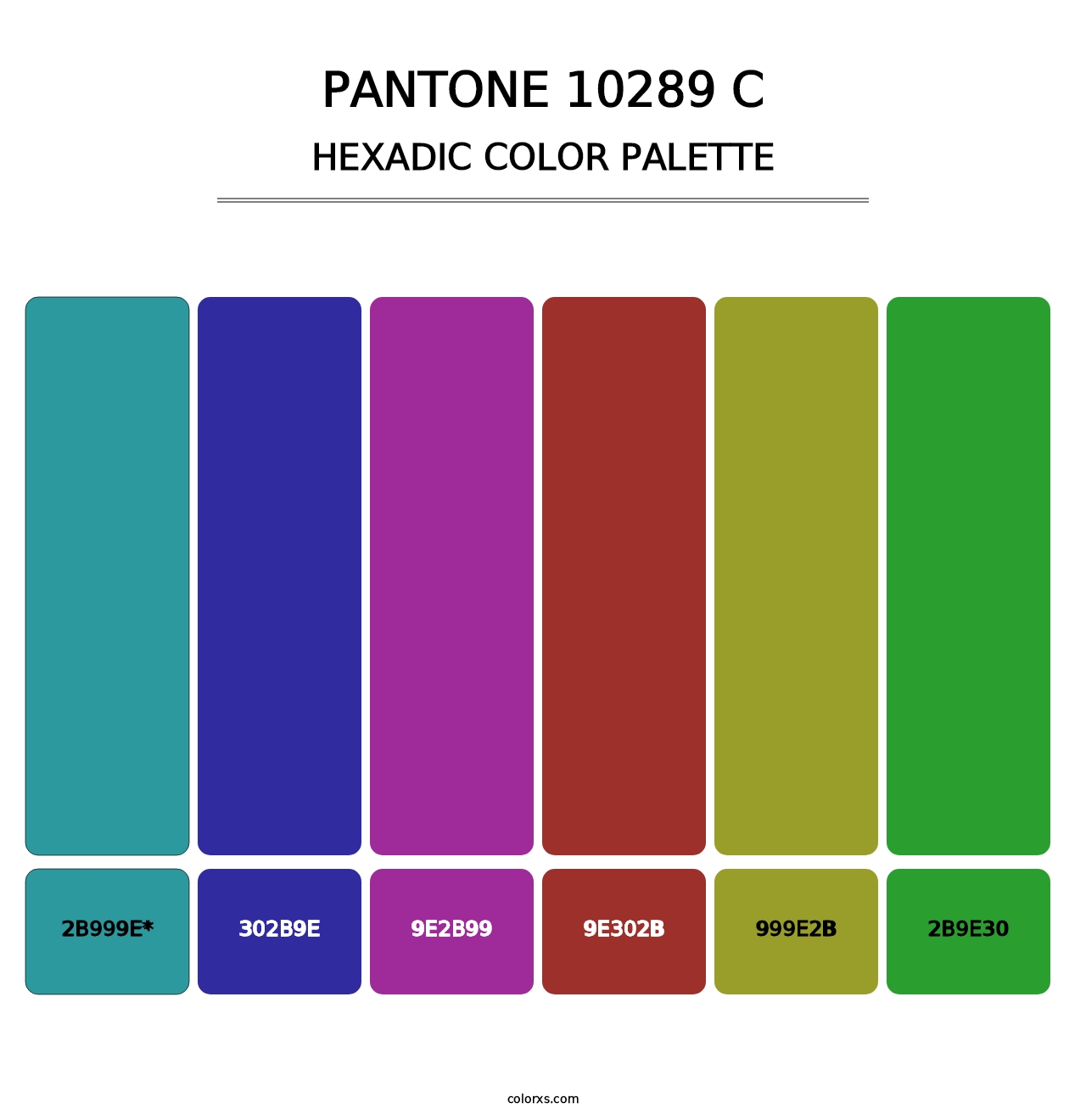 PANTONE 10289 C - Hexadic Color Palette