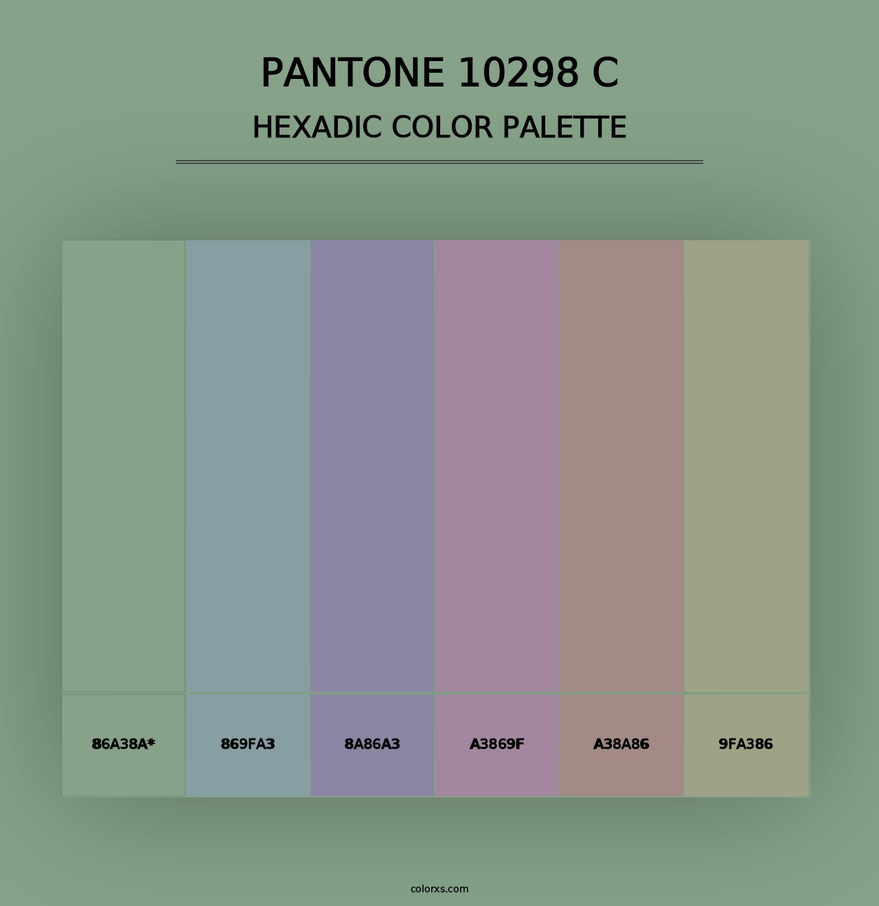 PANTONE 10298 C - Hexadic Color Palette