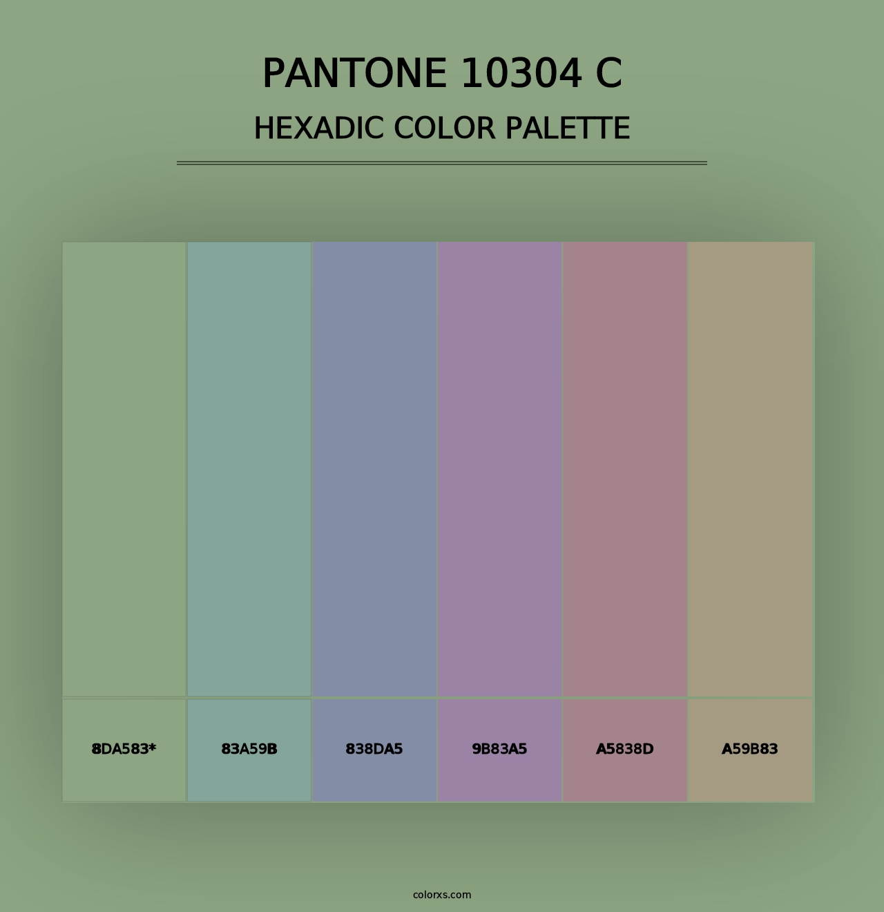 PANTONE 10304 C - Hexadic Color Palette