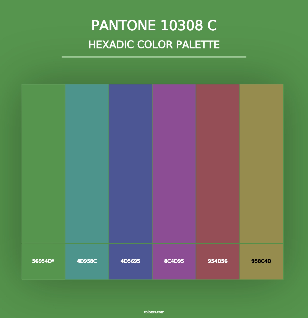 PANTONE 10308 C - Hexadic Color Palette