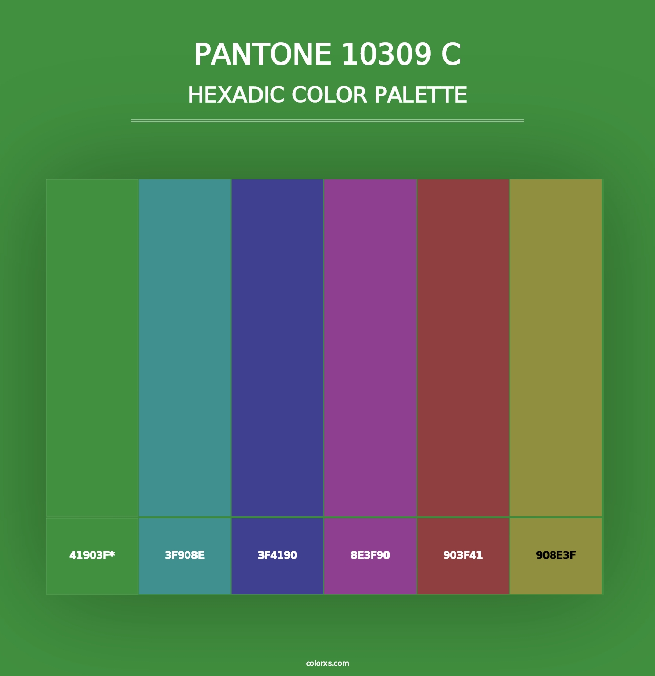 PANTONE 10309 C - Hexadic Color Palette