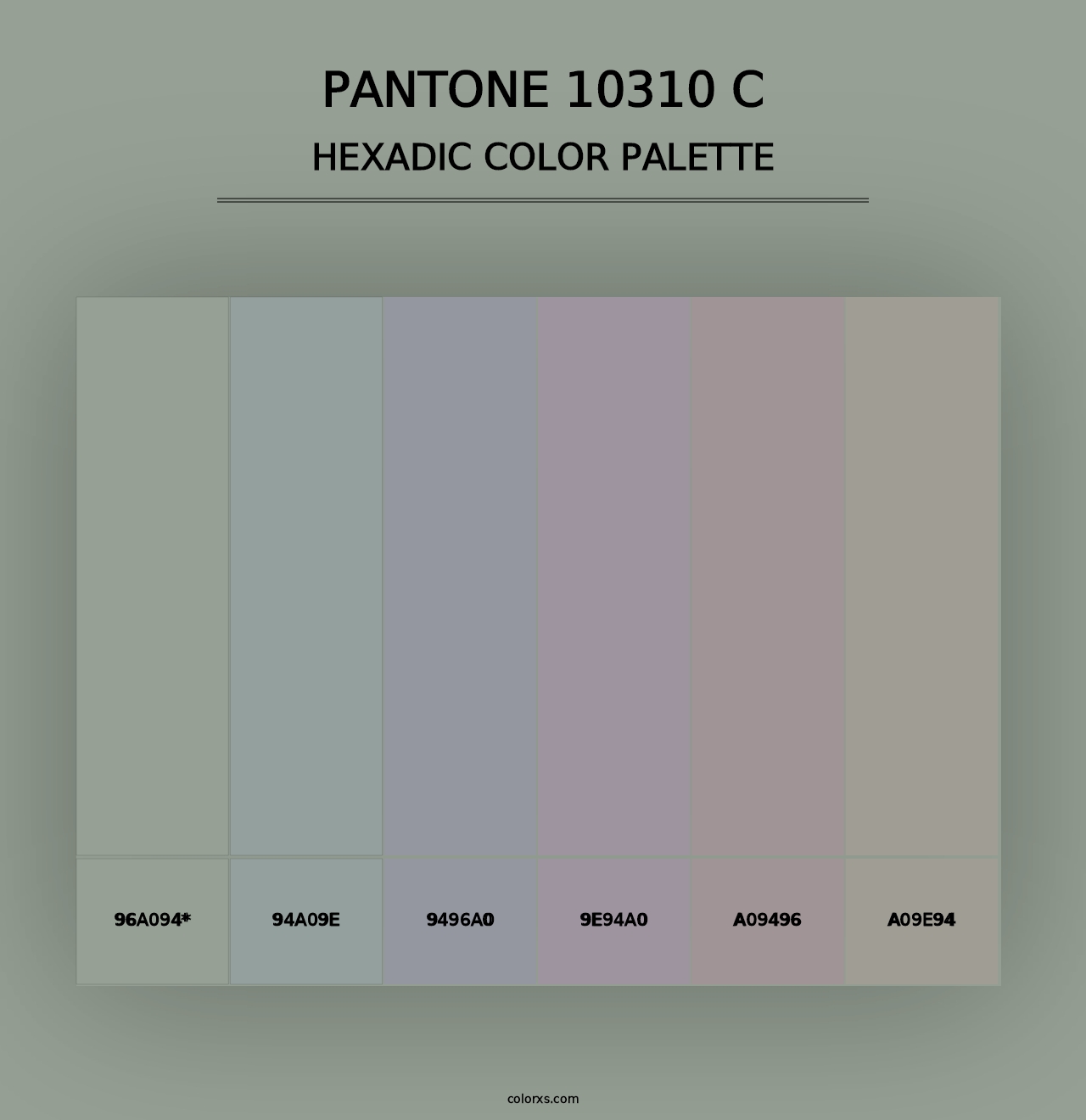 PANTONE 10310 C - Hexadic Color Palette