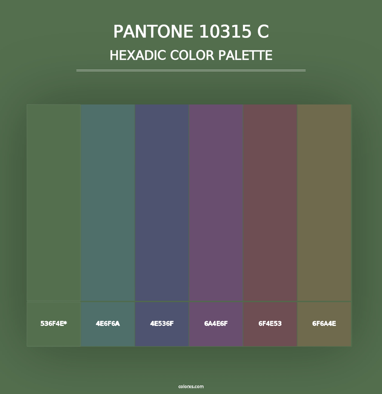 PANTONE 10315 C - Hexadic Color Palette