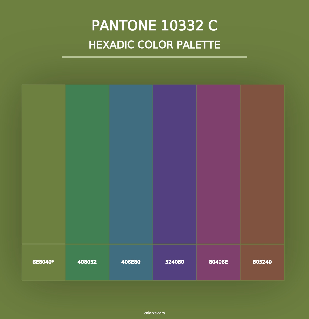 PANTONE 10332 C - Hexadic Color Palette