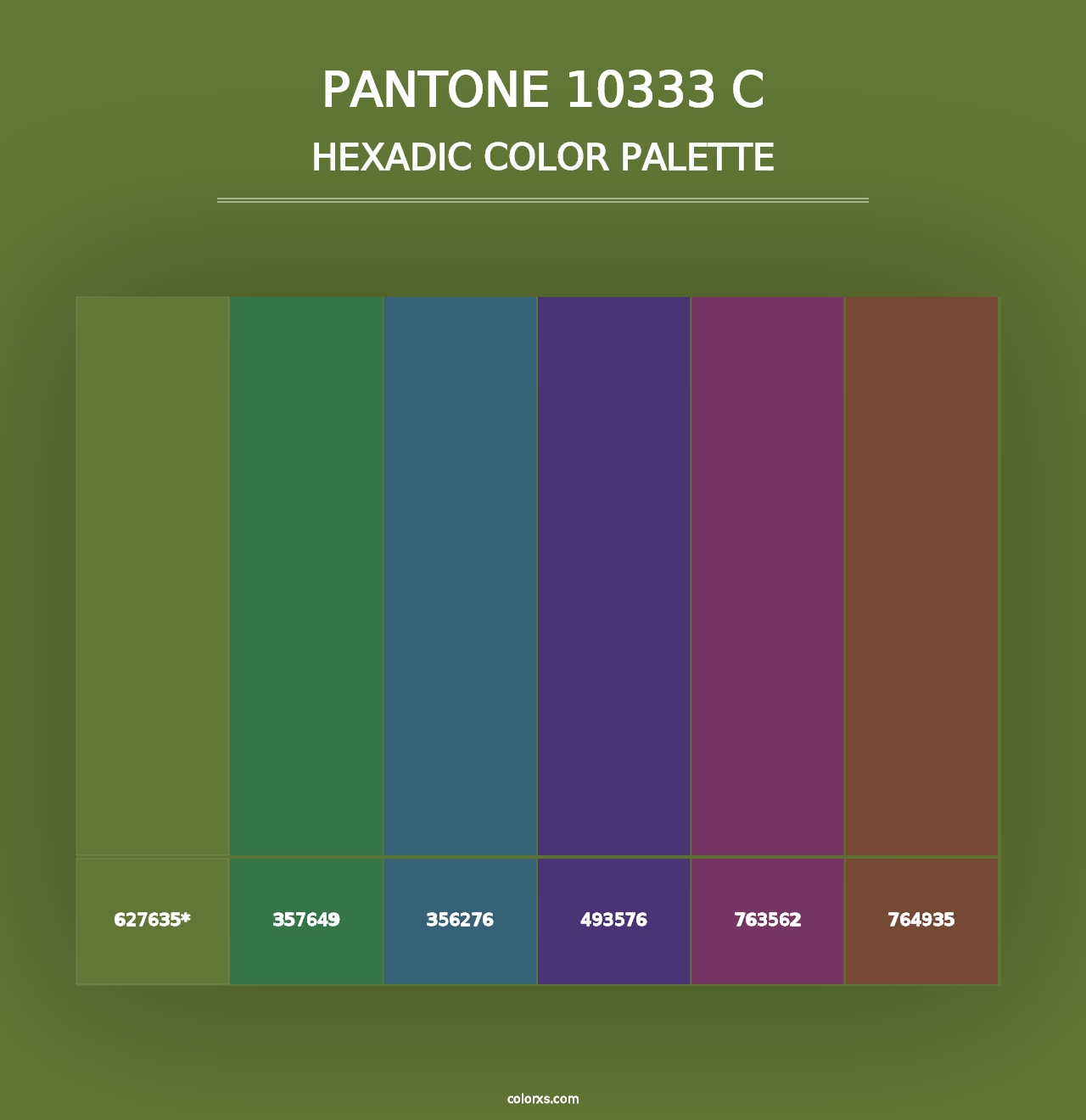 PANTONE 10333 C - Hexadic Color Palette