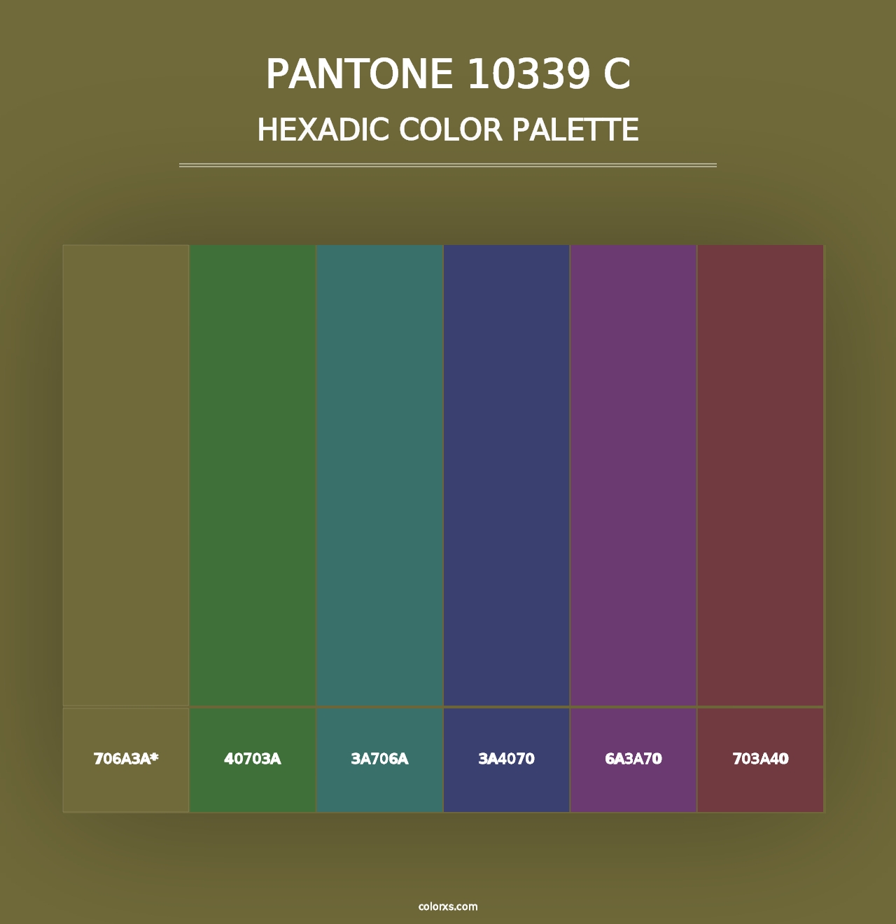 PANTONE 10339 C - Hexadic Color Palette