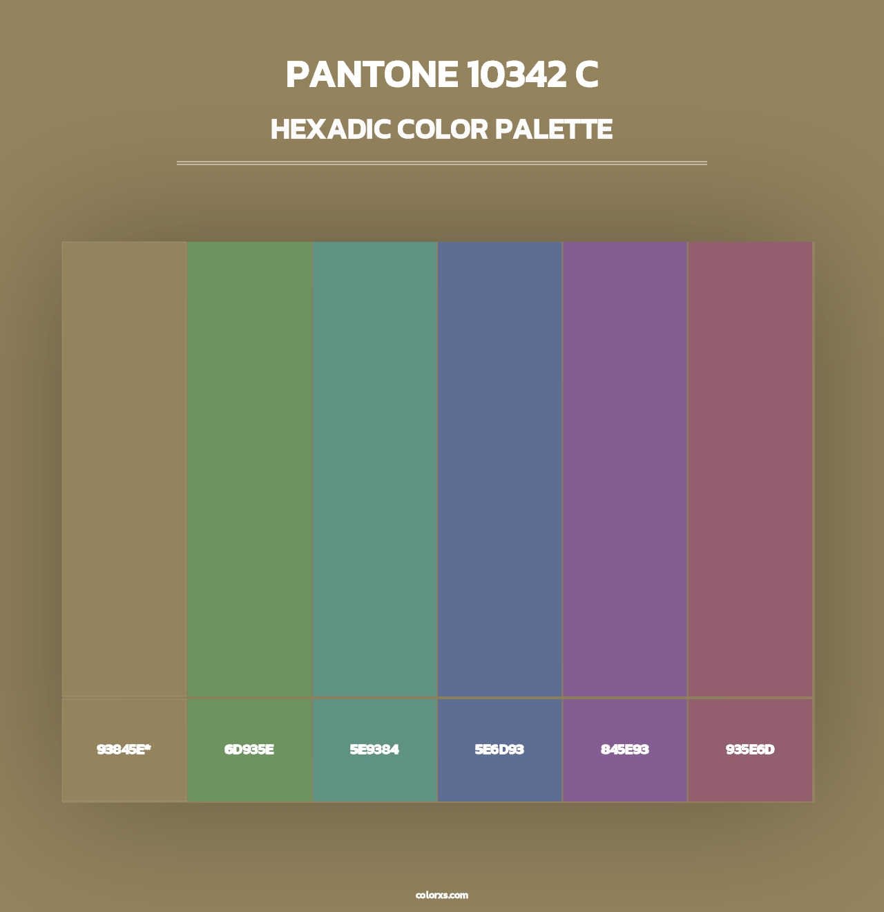 PANTONE 10342 C - Hexadic Color Palette