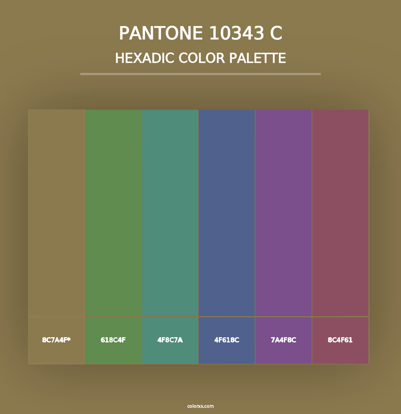 PANTONE 10343 C - Hexadic Color Palette