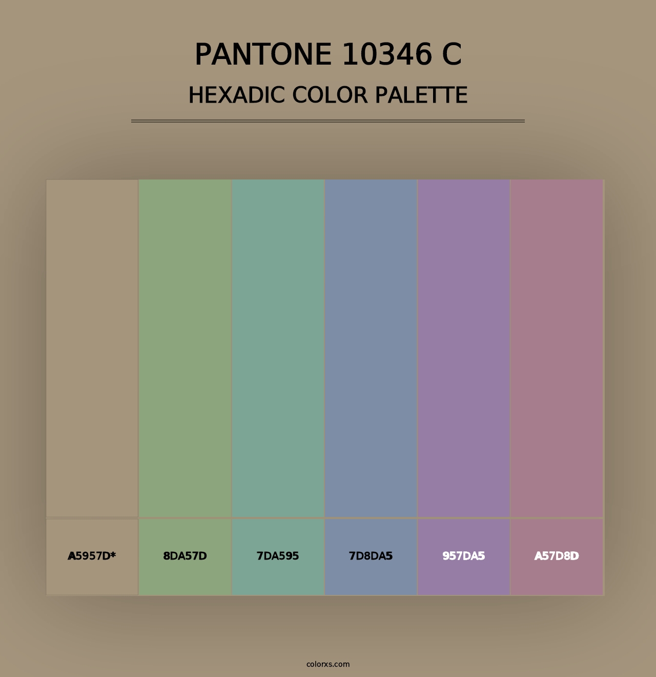 PANTONE 10346 C - Hexadic Color Palette