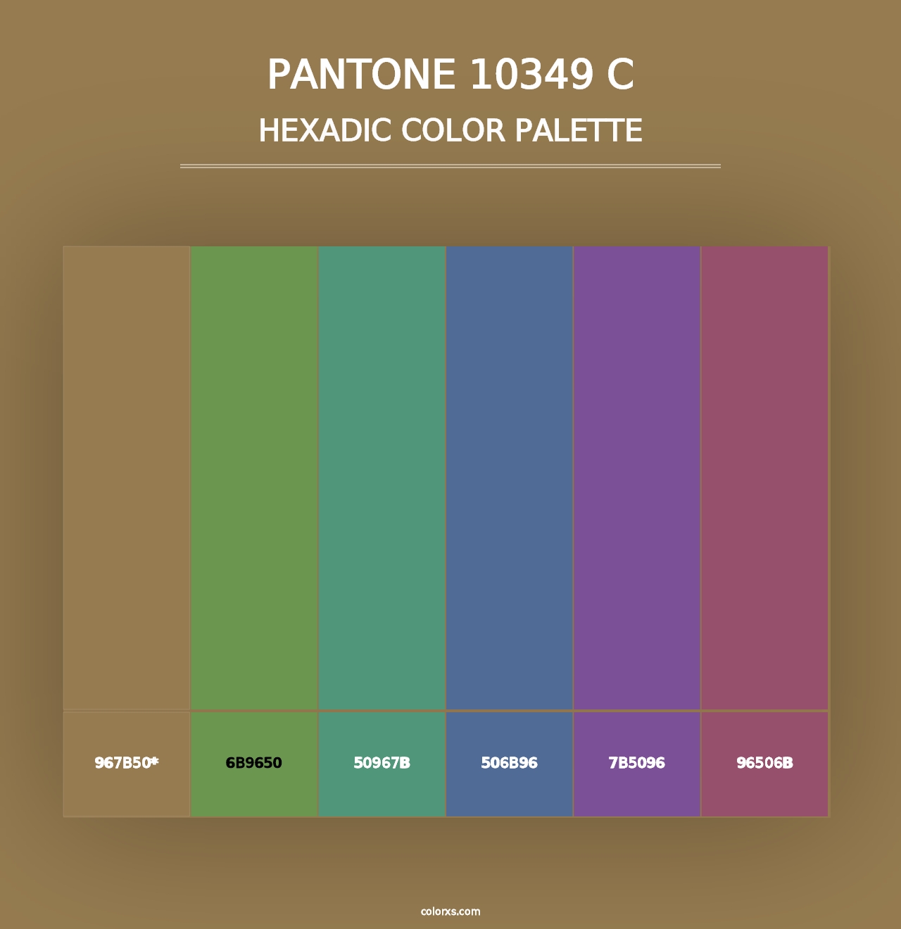 PANTONE 10349 C - Hexadic Color Palette