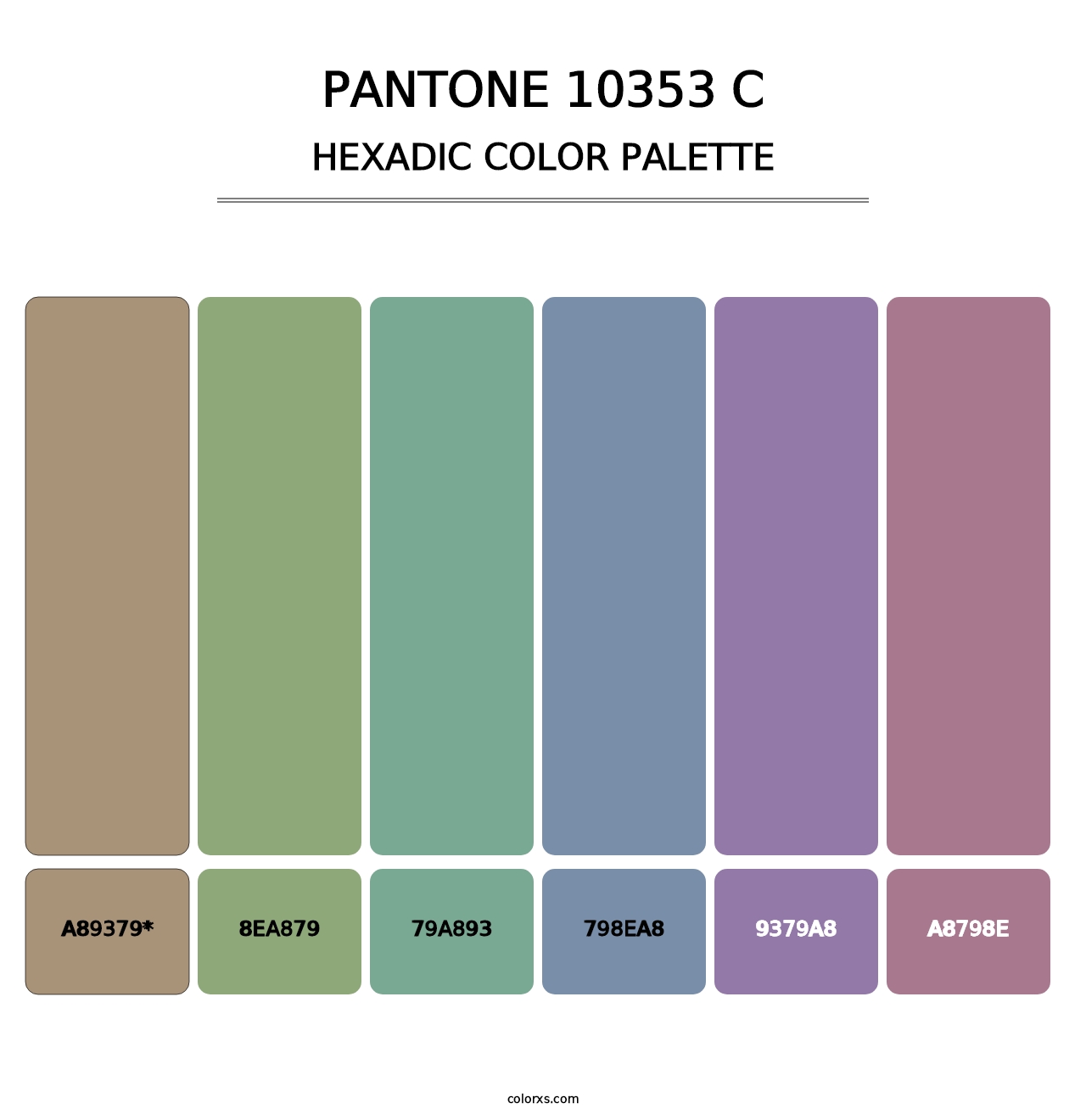 PANTONE 10353 C - Hexadic Color Palette