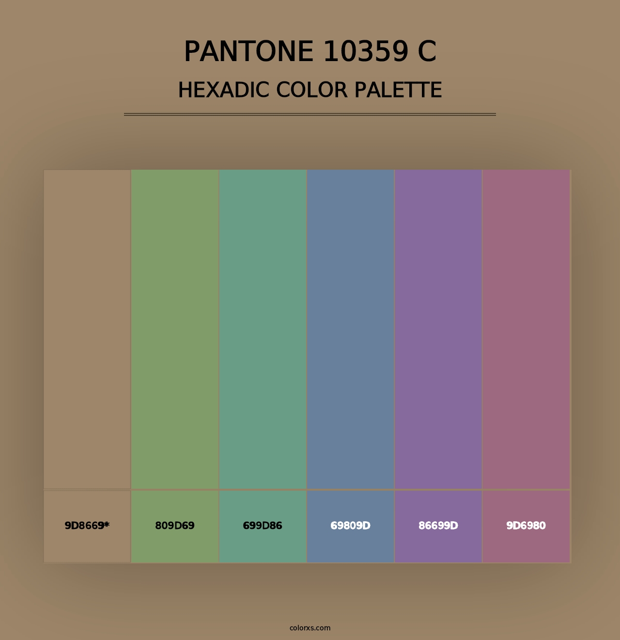 PANTONE 10359 C - Hexadic Color Palette