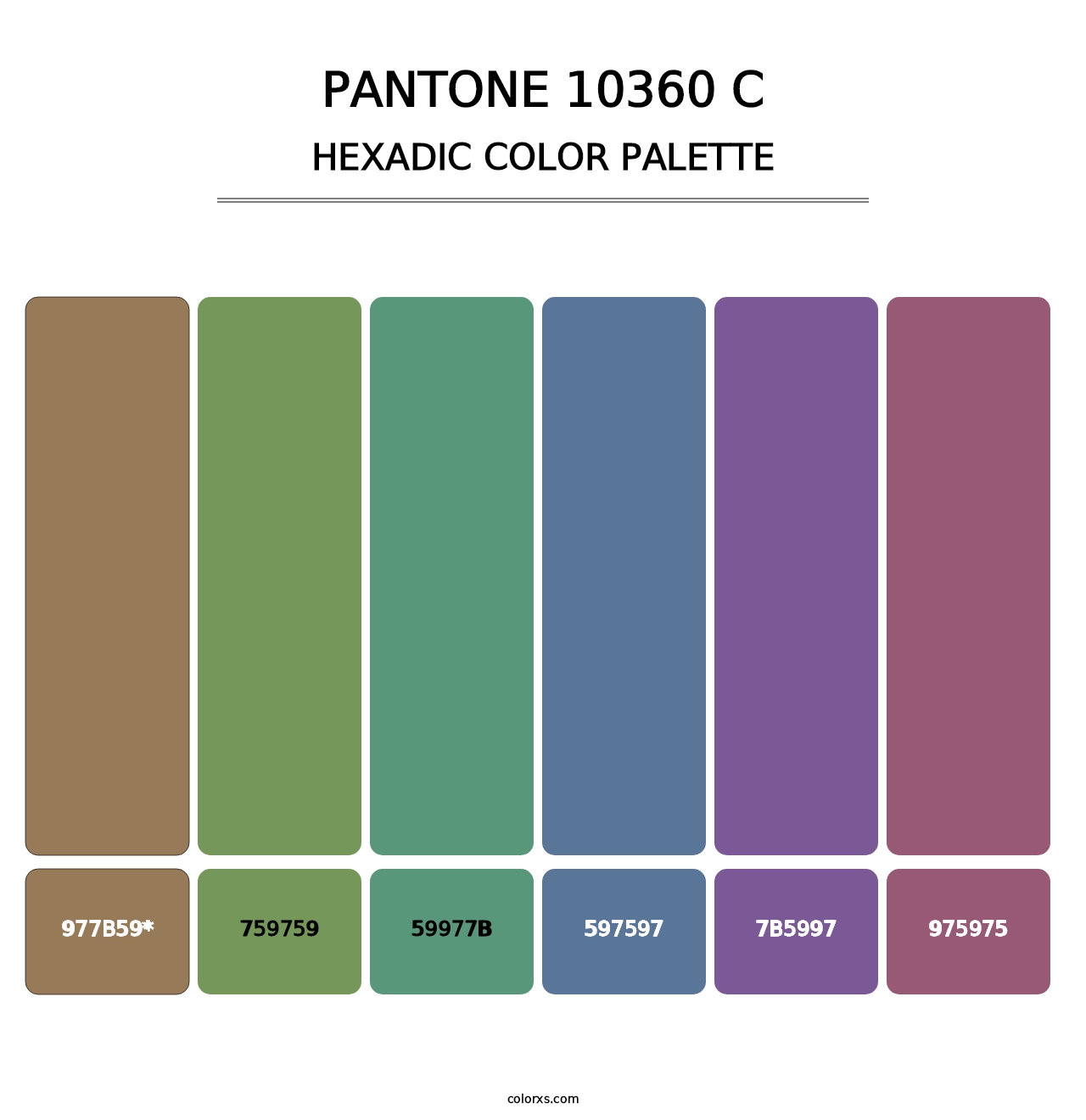 PANTONE 10360 C - Hexadic Color Palette