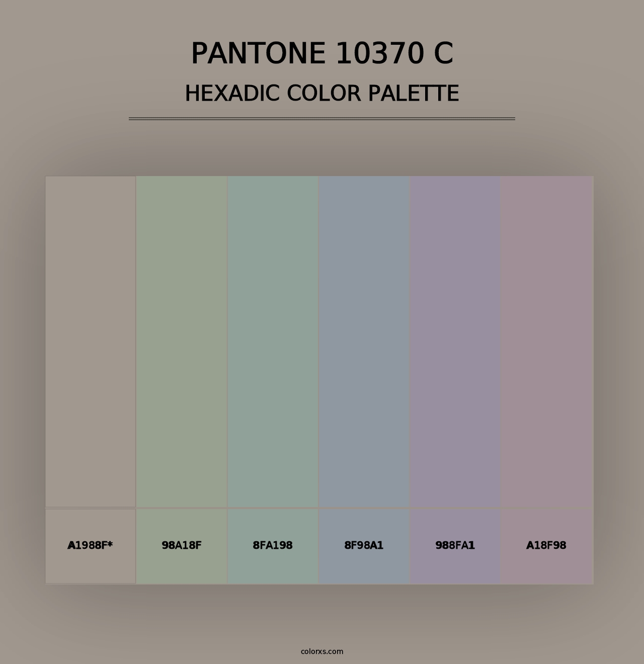 PANTONE 10370 C - Hexadic Color Palette