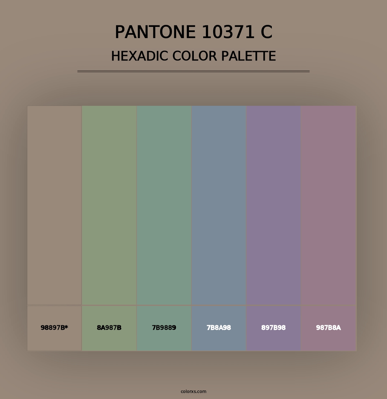 PANTONE 10371 C - Hexadic Color Palette