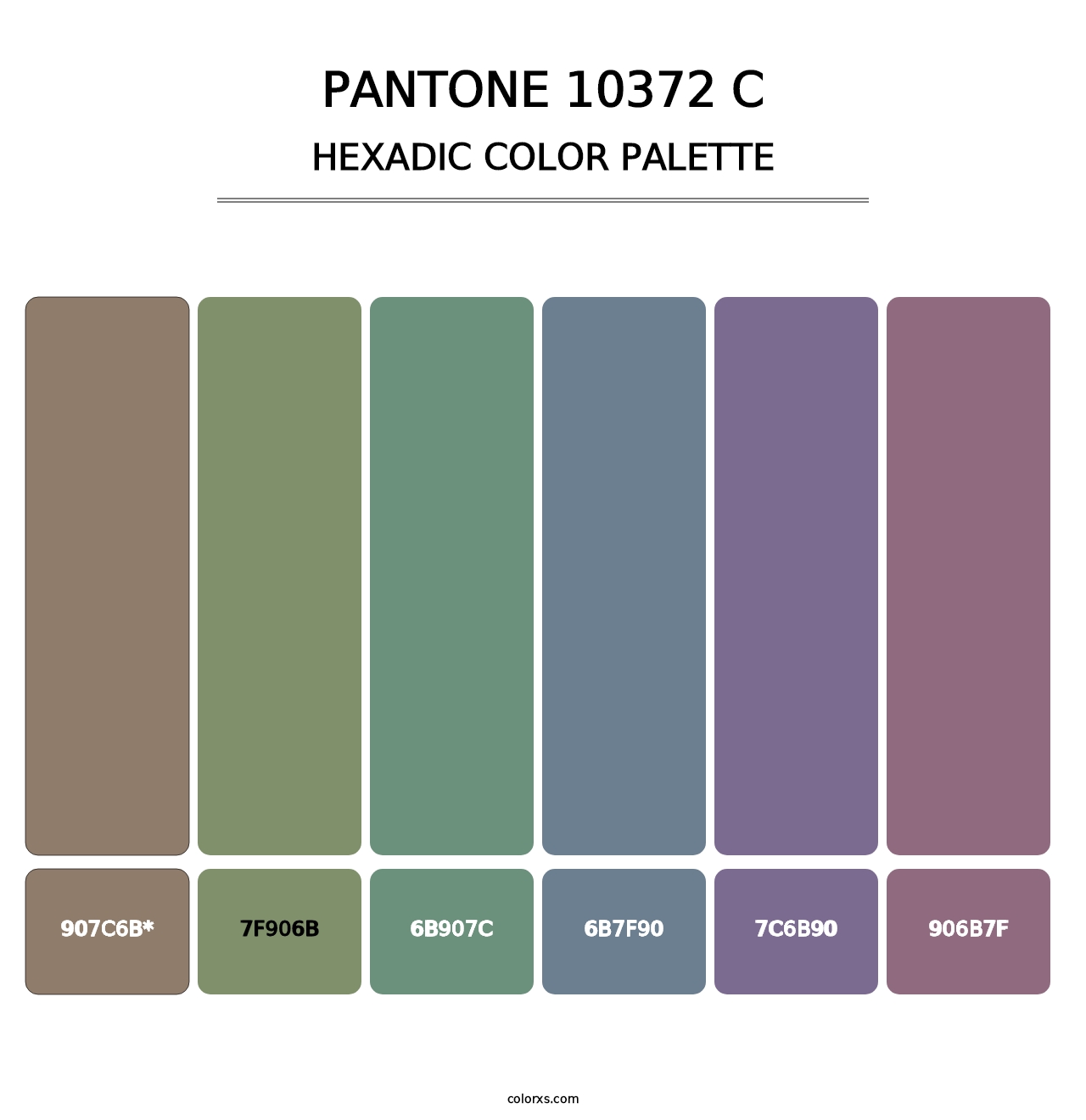 PANTONE 10372 C - Hexadic Color Palette