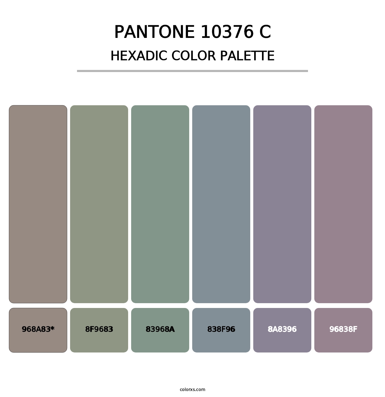 PANTONE 10376 C - Hexadic Color Palette