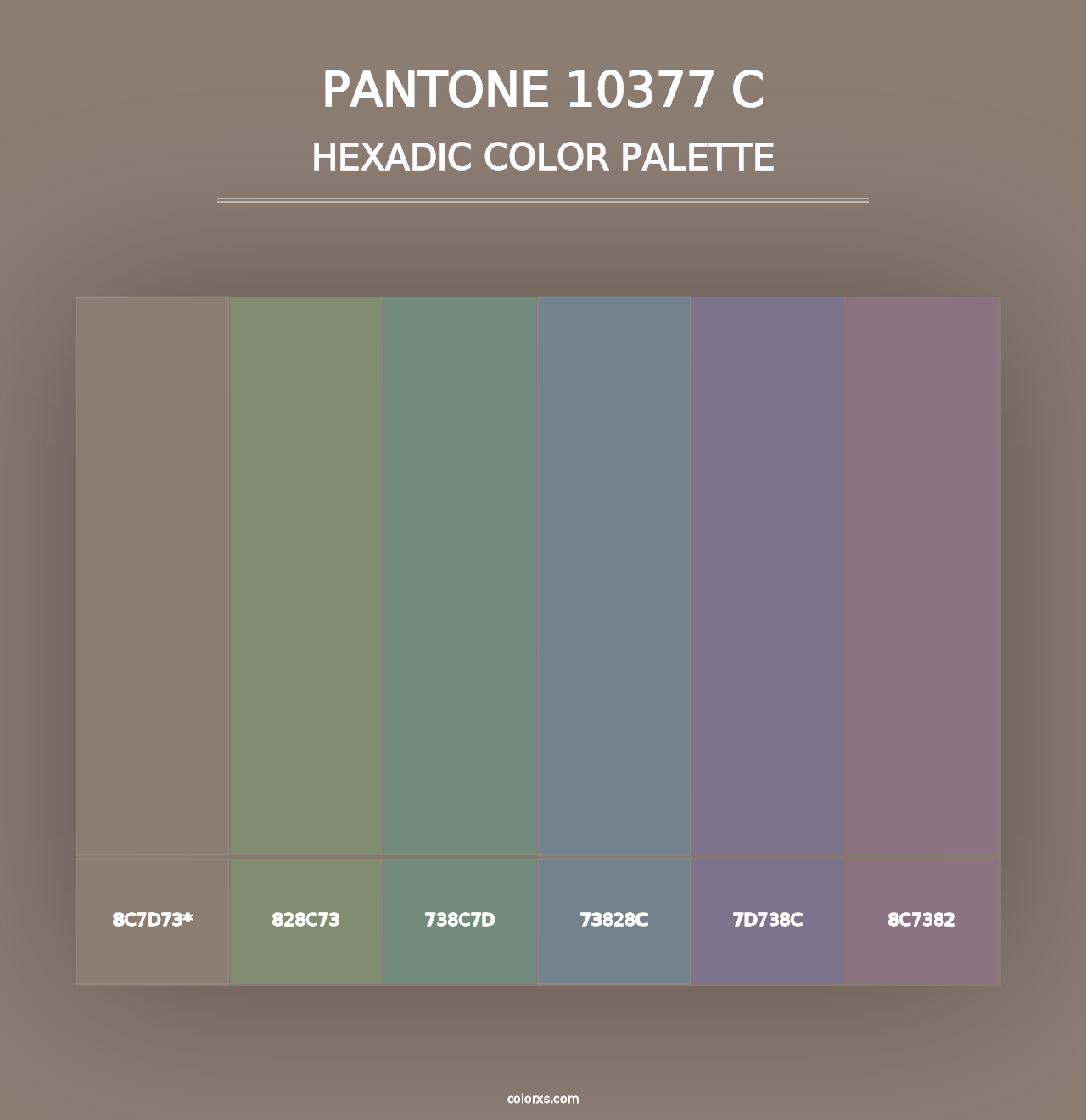 PANTONE 10377 C - Hexadic Color Palette