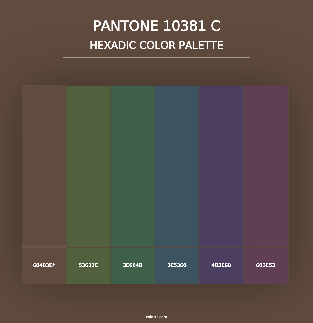 PANTONE 10381 C - Hexadic Color Palette