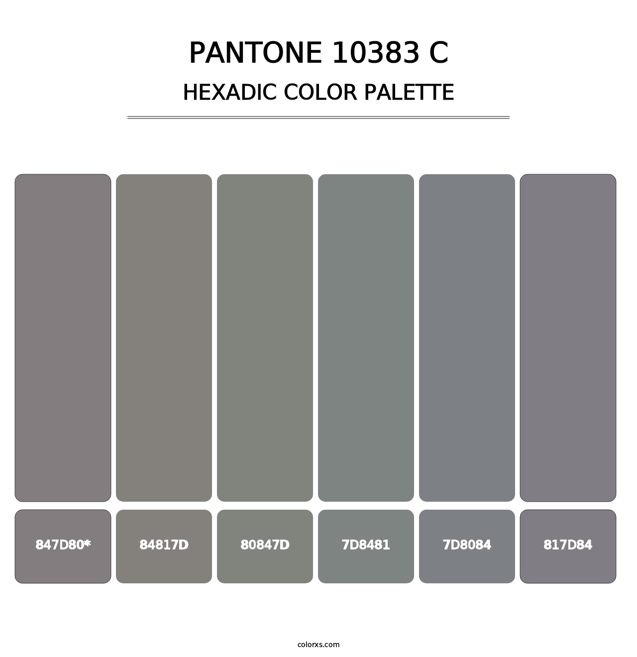 PANTONE 10383 C - Hexadic Color Palette