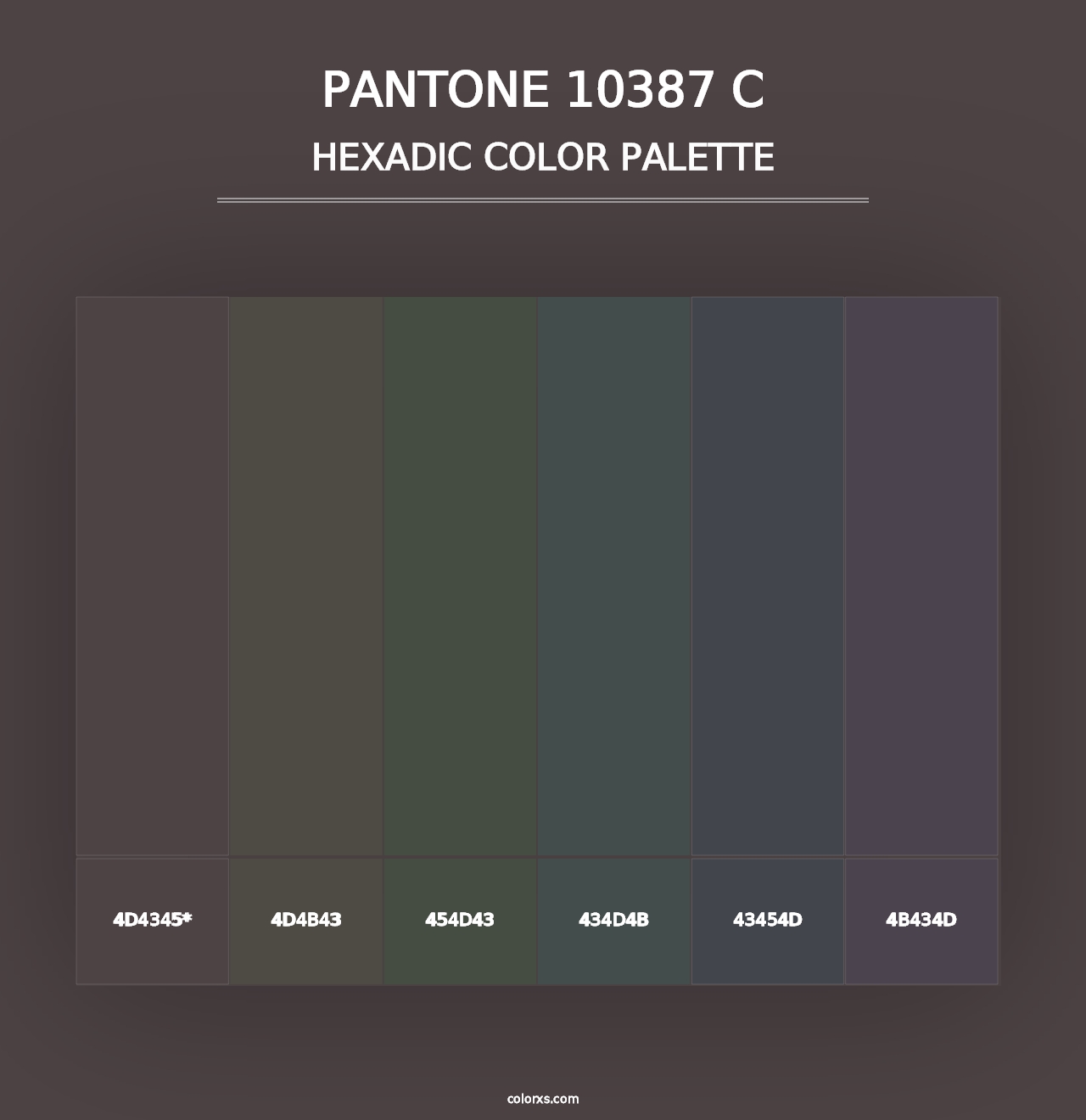 PANTONE 10387 C - Hexadic Color Palette