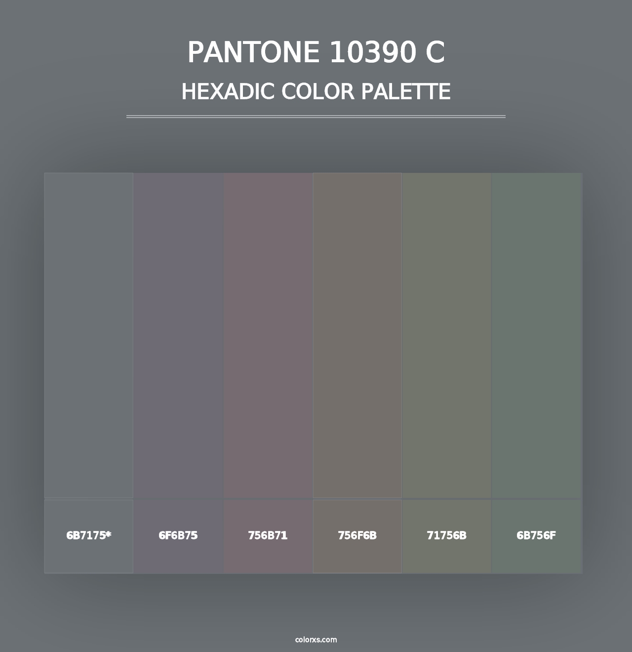 PANTONE 10390 C - Hexadic Color Palette