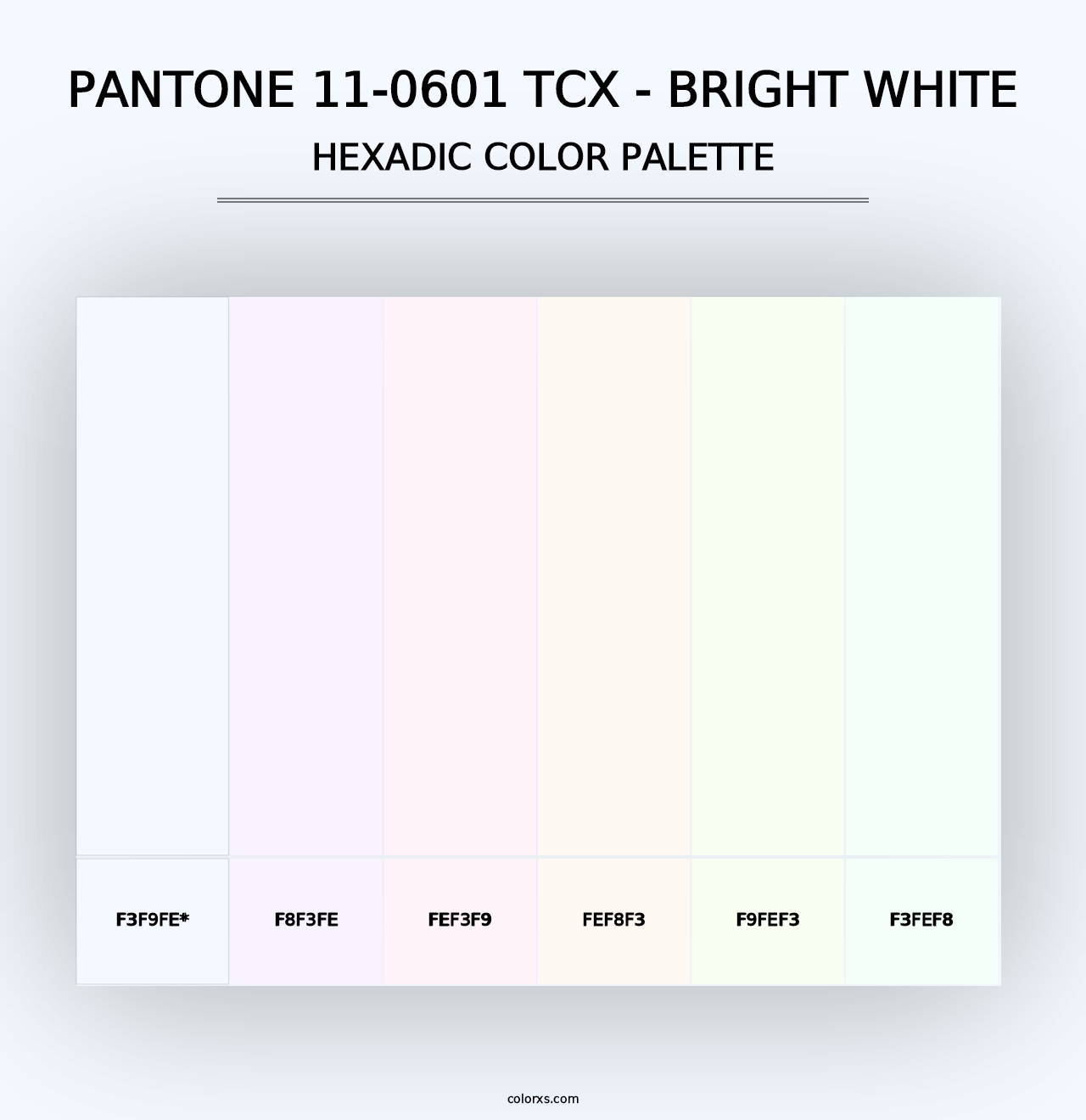 PANTONE 11-0601 TCX - Bright White - Hexadic Color Palette